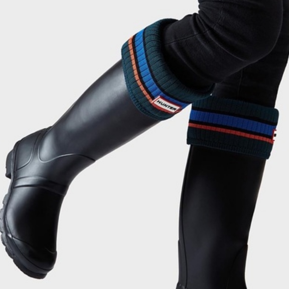 NWOT Hunter Blue Stripe Original Tall Boot Socks
